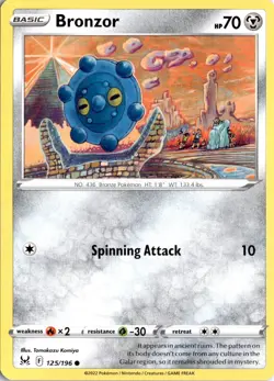 Bronzor 125/196 SWSH11: Lost Origin Pokemon Card TCG - Image 1