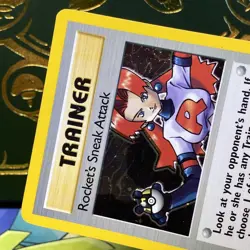 Pokemon 1st edition Rocket's Sneak Attack Trainer Card Holo Rare 16/82 Holo LP - Image 3