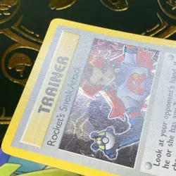 Pokemon 1st edition Rocket's Sneak Attack Trainer Card Holo Rare 16/82 Holo LP - Image 5