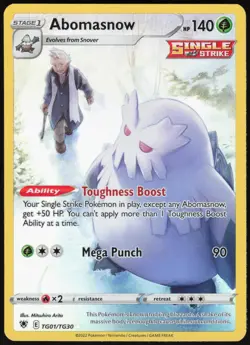 Abomasnow TG01/TG30 Holo Astral Radiance Trainer Gallery Pokemon NM - Image 1