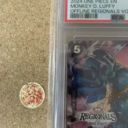 2024 One Piece EN OP07-091 Monkey D. Luffy (Offline Regionals V3) PSA 10 - Image 2