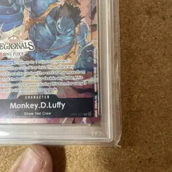 2024 One Piece EN OP07-091 Monkey D. Luffy (Offline Regionals V3) PSA 10 - Image 4