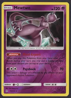 Pokemon Mewtwo 75/214 Reverse Holo Unbroken Bonds - Image 1
