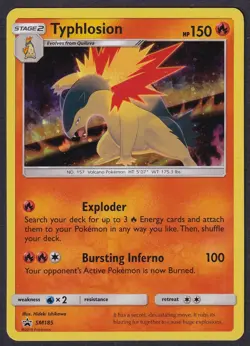 Pokemon Typhlosion SM185 Cosmos Holo Black Star Promo - Image 1