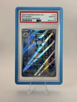 2023 POKEMON MEW EN-151 ILLUSTRATION RARE #176 POLIWHIRL PSA 10 - Image 1