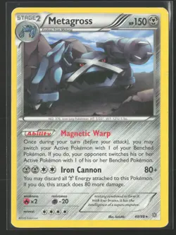 Metagross 49/98 Rare Ancient Origins Pokemon Moderately Played - Image 1