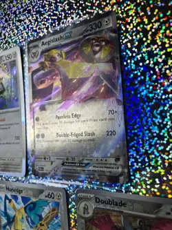 Pokemon TCG Paradox Rift: 135/182 Aegislash ex; Holo 134/182 Aegislash - Image 3