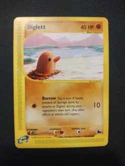 POKEMON TCG 1 COMMON DIGLETT 50/144 SKYRIDGE MP 2003 E-READER ERA WOTC FINAL SET - Image 1