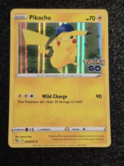 Pikachu 028/078 Pokemon GO Holo Mint Condition - Image 1