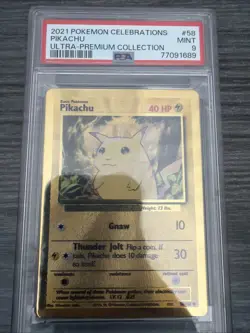 2021 POKEMON CELEBRATIONS ULTRA-PREMIUM COLLECTION #58 PIKACHU PSA 9 - Image 1