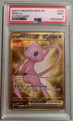 2023 POKEMON MEW EN-151 HYPER RARE #205 MEW EX PSA 9 - Image 1