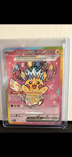 Pokemon TCG Pikachu ex 277/217 Ascended Heroes Special Illustration Rare NM SIR - Image 1