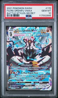 Urshifu VMAX PSA 10 Battle Styles 170/163 Alt Art 2021 English Pokemon Card - Image 1