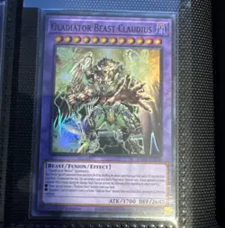 YuGiOh Gladiator Beast Claudius 1st Edition SUDA-EN038 Super Rare - MN - Image 1