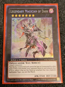 Yugioh - Legendary Magician of Dark WSUP-EN052 Secret Rare 1st Edition NM - Image 1