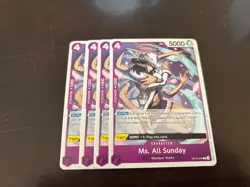 OP12-075 Playset 4 x Ms. All Sunday C English NM One Piece TCG Card Game - Image 1