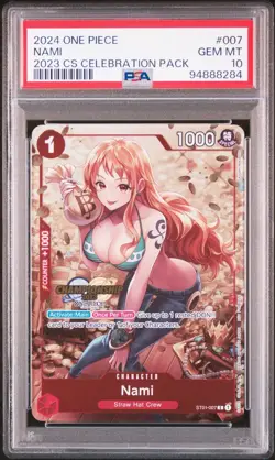 One Piece CCG Nami ST01-007 PSA 10 Championship 2023 Celebration Promo English - Image 1