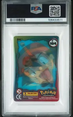 ASH KETCHUM #104 Pokemon Advanced Action Cards Lenticular Rare - PSA 9 - Image 2