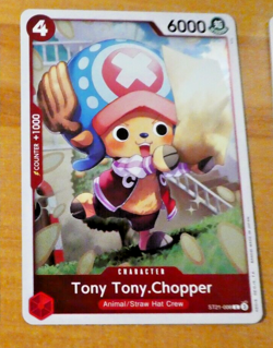 ONE PIECE ENGLISH CARD GAME HOLO CARTE TONY TONY CHOPPER ST21-008 EN ST NM - Image 1