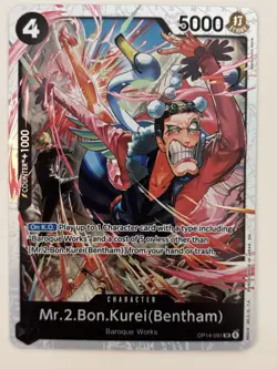 Mr.2.Bon.Kurei (Bentham) OP14-091 - One Piece TCG The Azure Sea's Seven SR - Image 1