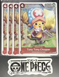 4x One Piece ST21-008 C Tony Tony.Chopper - English - Foil - Playset - TCG-Mint - Image 1