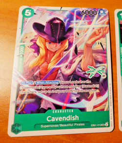 ONE PIECE ENGLISH CARD GAME CARTE LD01 PROMO N° 27 CAVENDISH EB01-012 EN MINT - Image 1