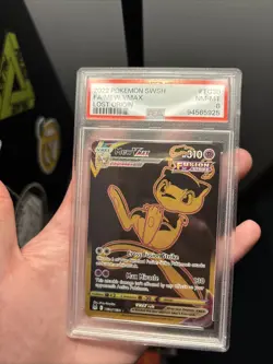 2022 POKEMON SWORD & SHIELD LOST ORIGIN TG30 FULL ART/MEW VMAX PSA MINT 8 - Image 1