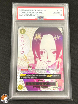 PSA 10 I'm scared... OP14-118 Boa Hancock The Azure Sea's Seven ONE PIECE Card - Image 1