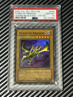 Yugioh PSA 10 2002 Curse of Dragon LOB-066 Super Rare 1st Edition WAVY *0686 - Image 1