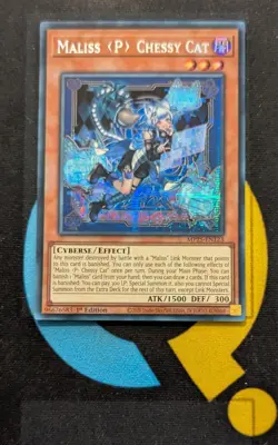 MP25-EN123 Maliss P Chessy Cat Prismatic Secret Rare 1st Edition YuGiOh Card - Image 1