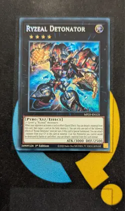 MP25-EN121 Ryzeal Detonator Prismatic Secret Rare 1st Edition YuGiOh Card - Image 1