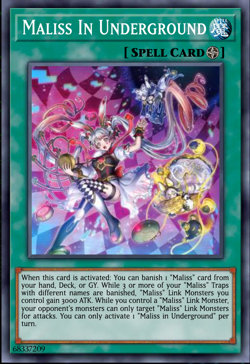 Yugioh! Maliss in Underground MP25-EN127 Mega Pack Prismatic Secret Rare - Image 1