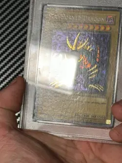 Yugioh PSA 10 2002 Tri-Horned Dragon LOB-000 Secret Rare 1st Edition WAVY *2063 - Image 3