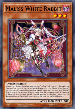 Yugioh! Maliss P White Rabbit MP25-EN122 Mega Pack Prismatic Secret Rare - Image 1