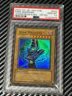 Yugioh PSA 10 Dark Magician LOB-005 Ultra Rare 1st Edition GLOSSY *4676 - Image 1