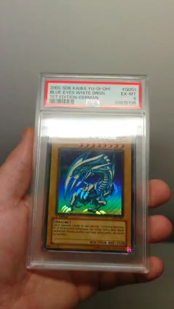 2002 YuGiOh Blue-Eyes White Dragon 1. Auflage SDK-G001 Drache PSA 6 Deutsch - Image 2