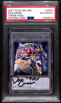 PSA Authentic Signed Dan Green Yu-Gi-Oh! TCG Japanese Token Yugi TK03-JP001 - Image 1