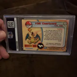 1999 Topps Pokemon T.V. #6 Charizard PSA 8 NM-MT - Image 2
