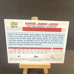 Topps 2022 Archives 1988 Big Foil Insert Aaron Judge #88BF-35 Yankees - Image 2