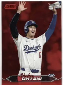 Shohei Ohtani 2024 Topps Stadium Club Baseball Red Foil Los Angeles Dodgers #200 - Image 1