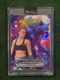 Ronda Rousey 1/1 - Monster Hit Purple Cracked Ice Foil - 2025 Wild Card - Image 1