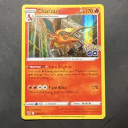Pokemon TCG Charizard 010/078 Pokemon GO Holo Rare Stage 2 170 HP Card - Image 1