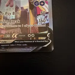 Pokemon TCG Mewtwo v Full Art Holo Ultra Rare Card Pokemon Go 072/078 - Image 3