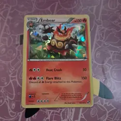 Emboar 19/114 Cracked Ice Holo Black & White Rare Pokemon Card - Image 1
