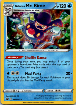 Galarian Mr. Rime SWSH079 SWSH: Sword & Shield Promo Cards Holo NM - Image 1