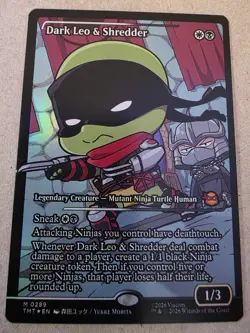 Dark Leo & Shredder - Foil (Showcase) Teenage Mutant Ninja Turtles - Mtg - Image 1