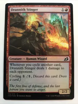 MTG Ikoria: Lair of Behemoths Drannith Stinger Foil 113/274 LP - Image 1