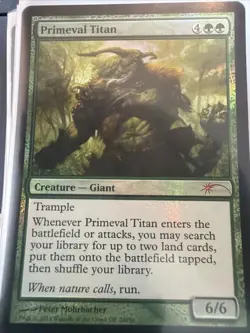 WotC MtG Grand Prix Promos Primeval Titan (P) (Foil) VG - Image 1