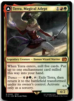 MTG Terra, Magical Adept // Esper Terra Final Fantasy FIN #245 mythic NM - Image 1
