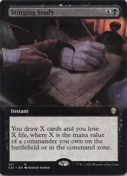 Stinging Study (Extended Art) Commander 2021 Regular - Image 1